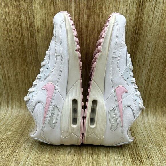 Women's Size 8.5 Youth 7 - Nike Air‎ Max 90 LTR White Sneakers Shoes CD6864-121 - Picture 7 of 9